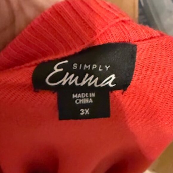 SIMPLY EMMA Cardigan Size 3X - Picture 3 of 3